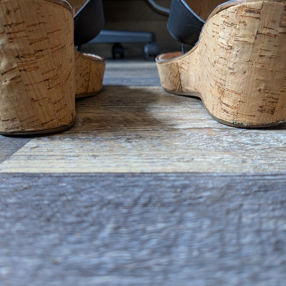 Black Wedge Sandals - Picture 4 of 10